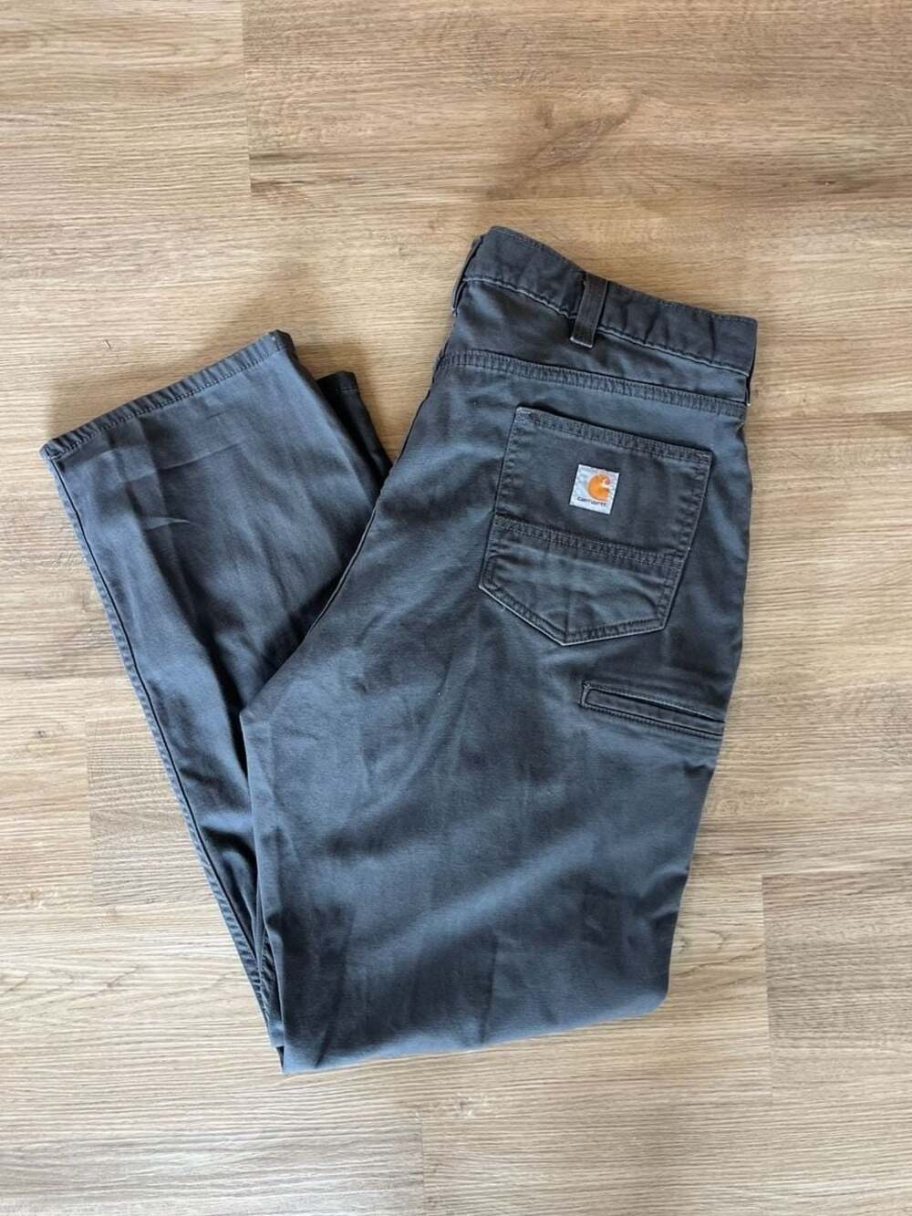 Carhartt, Relaxed Fit Dungaree Pants, Rugged Workwear, Grey, 40x32